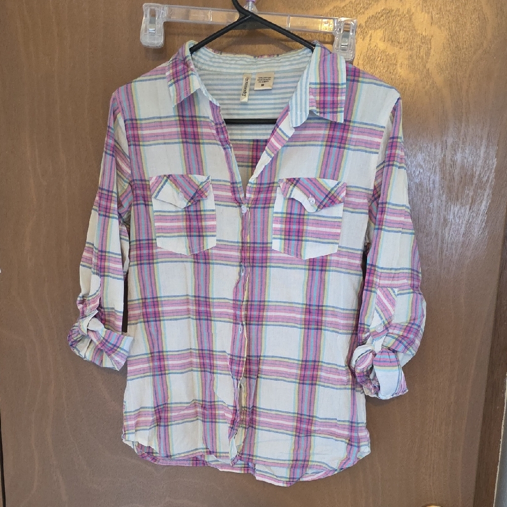 Passport Multicolor Plaid Button Down Shirt